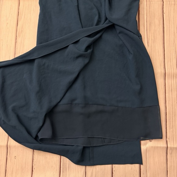 Helmut Lang Blue Shift‎ Dress Size 4 Women's Silk Blend Sexy Old Money - Picture 7 of 12
